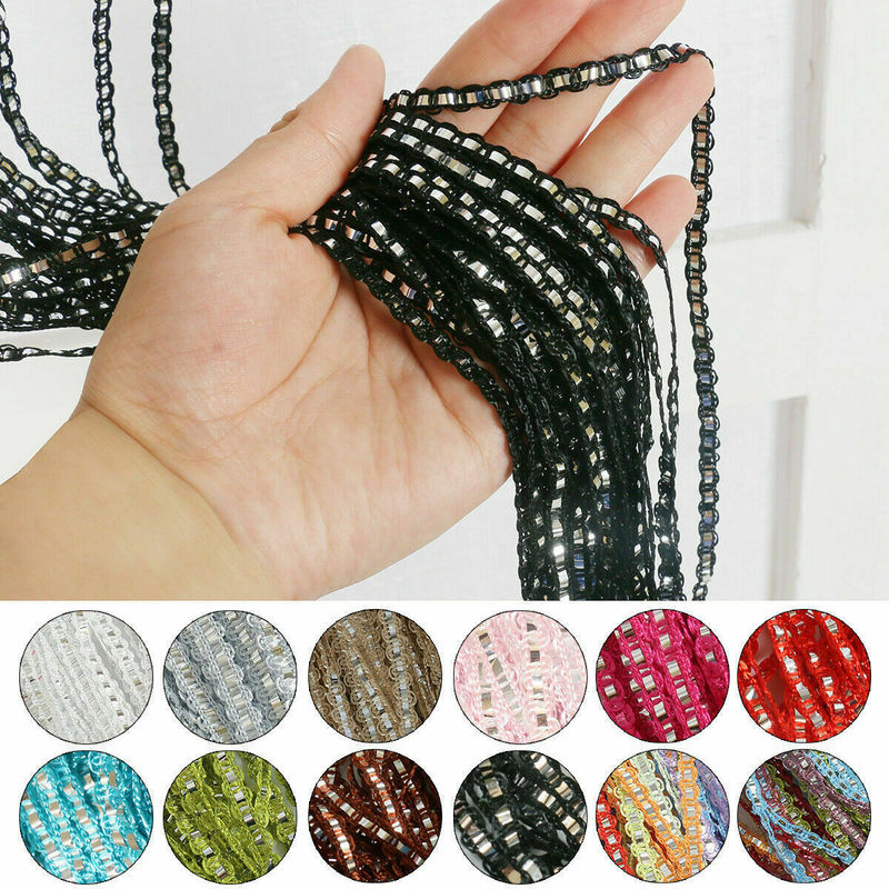 Fashion Casual Encrypted Hanging Bead Door Curtain Curtain Kitchen Living Room Bedroom Home Tassel Partition Curtain 2m*1mWT02