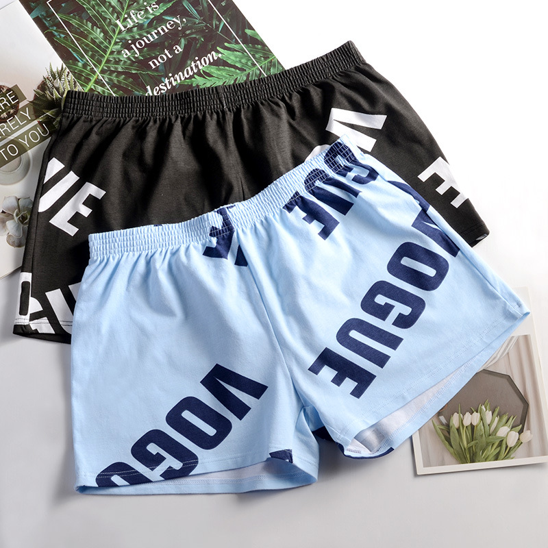 Arrow Pants Men's Underwear Summer Cotton Youth Letter Printed Blue Shorts Directly From The