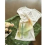 松紧腰鱼尾碎花气质女上衣