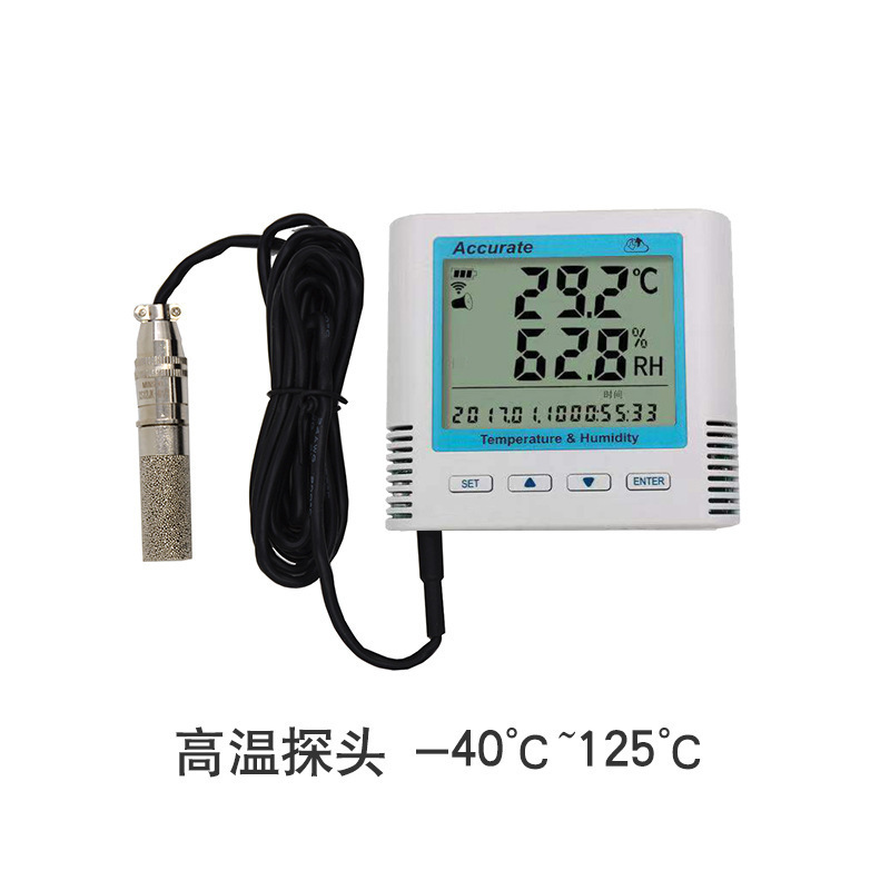 Wireless WiFi Temperature and Humidity Meter, Real-time Remote Monitoring for Computer Room and Industrial Use, Temperature and Humidity Recorder with Automatic Alarm