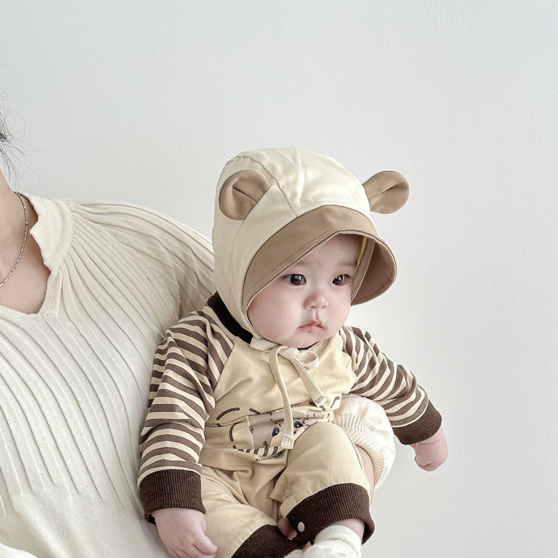 Primavera y otoño sombreros para bebés, sombreros de algodón para bebés, gorras lindas para niños y niñas, gorras delgadas para pequeños meses de edad