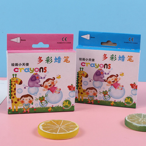 Children's crayon non-dirty hand painting stationery set kindergarten reward gift 24 color crayon wholesale one piece drop shipping