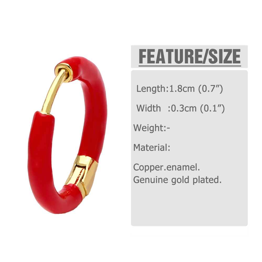 Fashion Geometric Copper Earrings Stoving Varnish Plating Copper Earrings