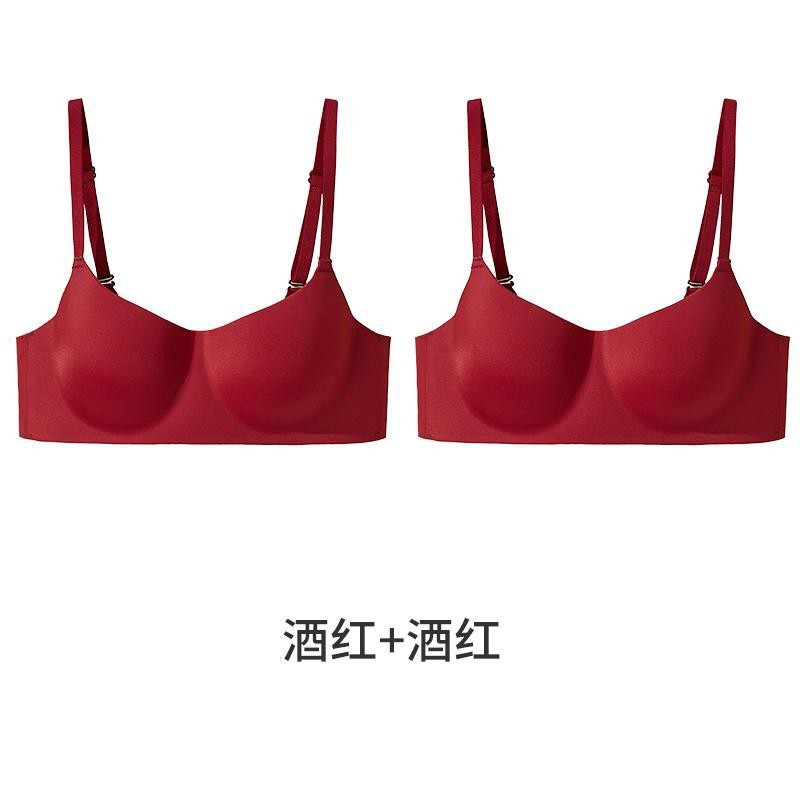Dailuofei ソフトでぴったりフィット、スリムでスリムな夏用シームレス女性用ブラジャー、小胸と中胸の女の子向けの薄い滑らかな下着|undefined