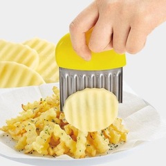 Cross-border new potato knife ripple knife mini french fry cutter stainless steel potato knife french fry knife wave knife wholesale