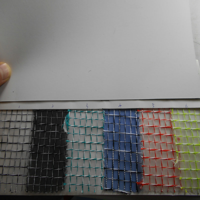 七彩双色格子网布 交织彩色方格网布防蚊网台湾尼龙纱网面料