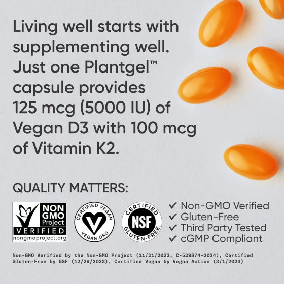 in stock Foreign Trade Hot Products 60 Gluten-Free Vitamin D3K2 Soft Capsule VitaminD3 K2 Factory Branch