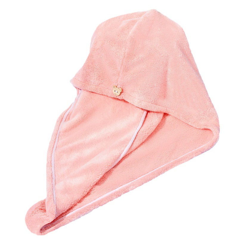 Macaron color coral vellón pelo secado sombrero mujer de doble capa fuerte absorbente engrosada hogar ducha gorro pañuelo toalla al por mayor