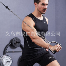 单手柄综合训练器拉杆干健身器材拉力器手柄负重训练杆杠铃杆把手