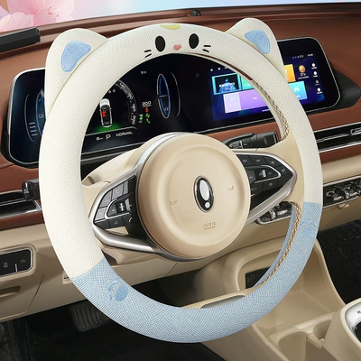 Steering wheel cover — Summer Linen All-Season Universal Goddess