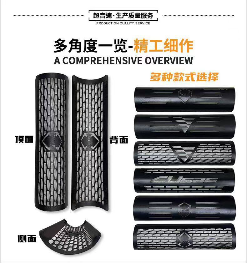 Suitable for Loncin Voge CU525 exhaust pipe heat shield, anti-scald cover, CU250 automatic transmission exhaust blackening