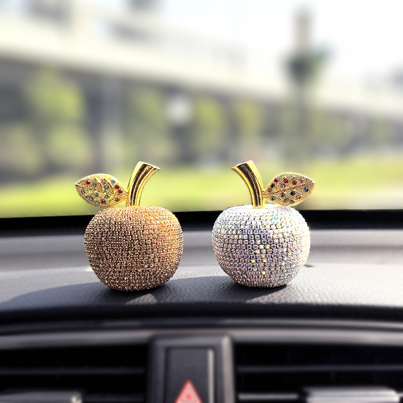 Cross-Border Crystal Apple Decoration Gift Safe Birthday Holiday Gift Car Car Creative Diamond Christmas Ornaments