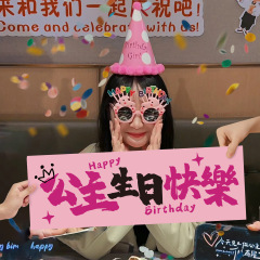 生日快乐氛围感拍照道具手持横幅仪式女孩装饰场景布置用品包邮