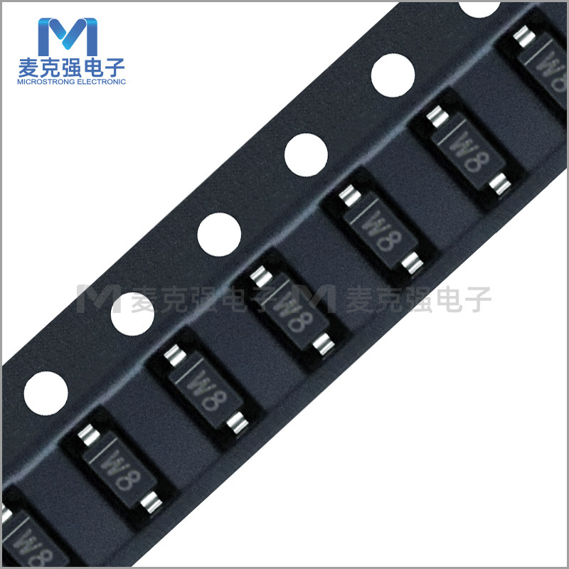 贴片稳压二极管BZT52C5V1 SOD-123丝印W8稳压管0.35W 5.1V 1206