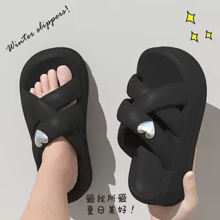 上班族~法式凉拖鞋女夏季新款厚底松糕底小个子增高拖鞋外穿时尚