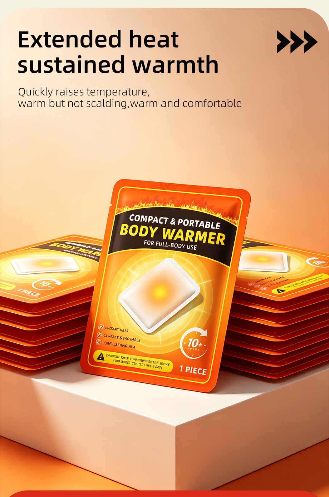 Adhesive Body Warmers Self Heating Warm Patch 8 to 10 Hours for Winter Outdoor Use specifications