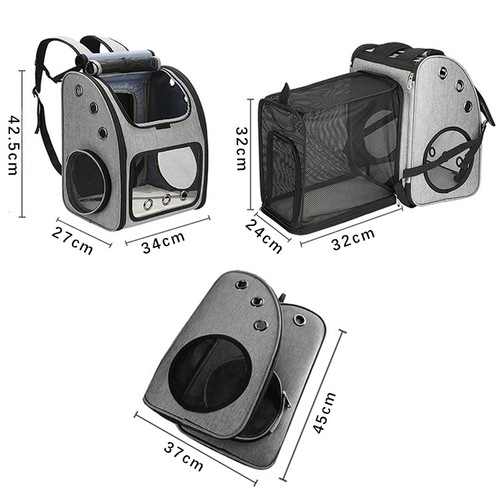Cross-border new foldable cat bag portable expandable all-season pet bag travel cat dog dual shoulder pet backpack