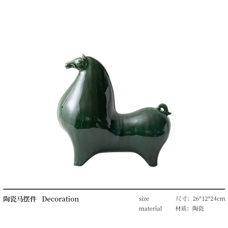 匠十三 高級感あふれる馬の置物 新中式リビングルーム 社長室 玄関飾り|undefined