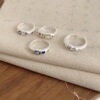 Zirconium, small design adjustable universal ring, on index finger, internet celebrity, silver 925 sample