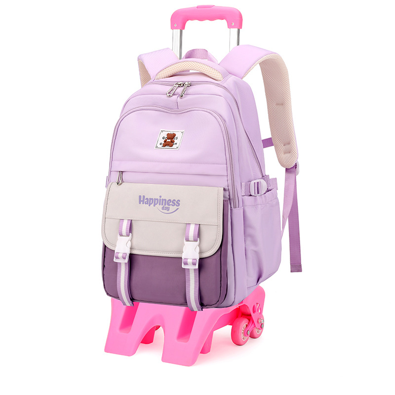 Nuevo pez natural escalera tracción mochila de escuela secundaria de gran capacidad desmontable una mochila de niños