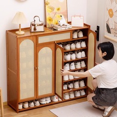门口鞋柜高款立式入户柜一体门外走廊用极窄家用鞋架子多层带门