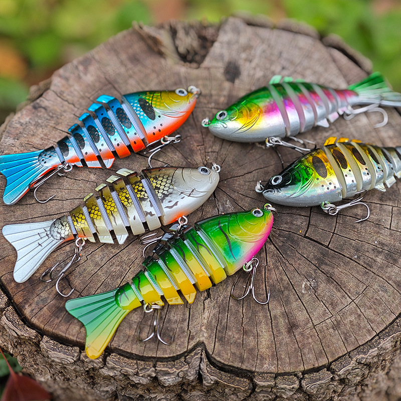 Yaohai Road Cebo de pesca de Asia Cebo de pesca de varias secciones Pescado de siete secciones Pesca en el mar Aparejos de pesca biónicos Cebo falso al por mayor