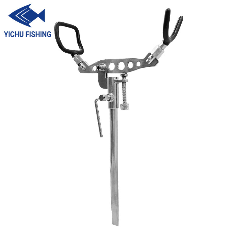 Stainless Steel Floor-Mounted Fishing Rod Holder Adjustable Rock Fishing Rod Fishing Rod Holder Fishing Gear Wholesale