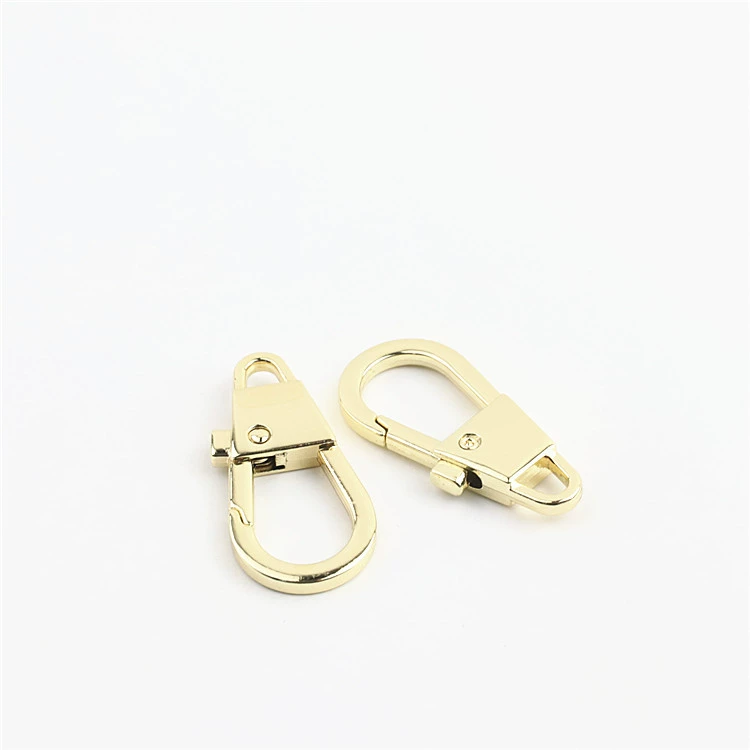 Bag accessory, golden keychain on chain, wholesale