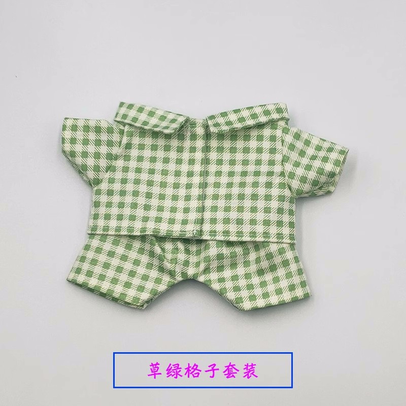 10cm20cm muñeca ropa camisa a cuadros pijamas traje 15cm muñeca de juguete muñeca de algodón ropa de la muñeca