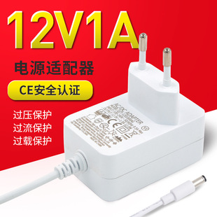 12V1A White European Power Adapter Led Light Bar Advertising Screen Printer Switching Power Supply