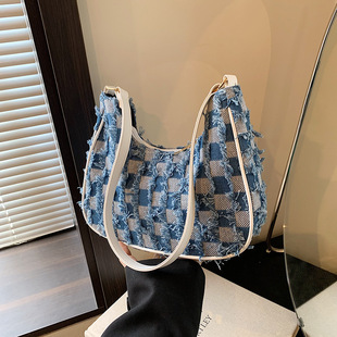 2024 Stylish Fashion Design Casual Cool Gradient Star Denim Chain Crossbody Shoulder Small Square Women's Bag