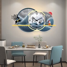艺钟美北欧风钟表挂钟客厅高级感轻奢现代简约沙发背景墙静音时钟