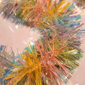 跨境圣诞节装饰彩带 节日庆祝毛条拉花婚庆场景布置用品莤草批发