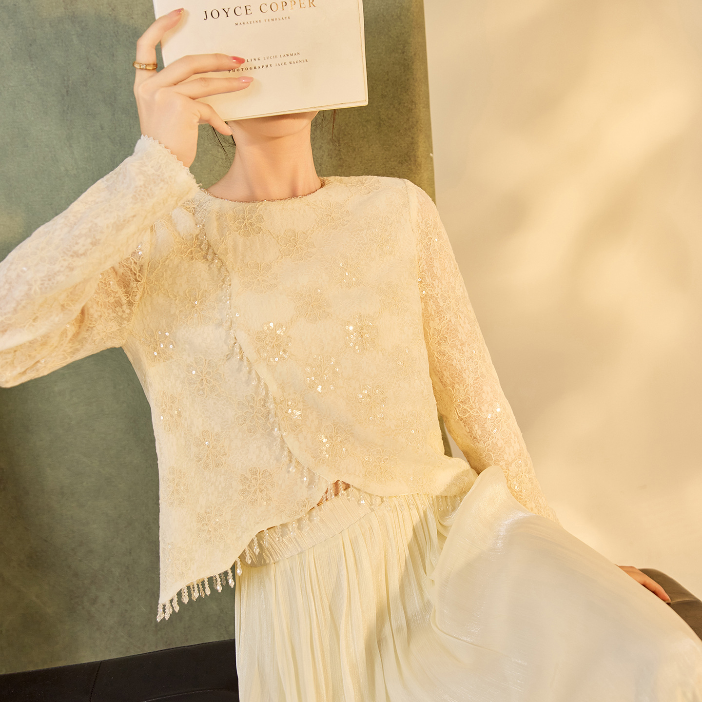 新中式国风女装秋季新款重工流苏刺绣外套流光沙半裙套装女 N8020