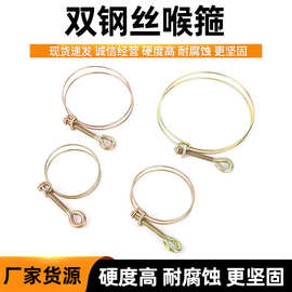 手柄强力双钢丝喉箍农业水带灌溉水管口卡子金属卡箍抱箍管箍批发