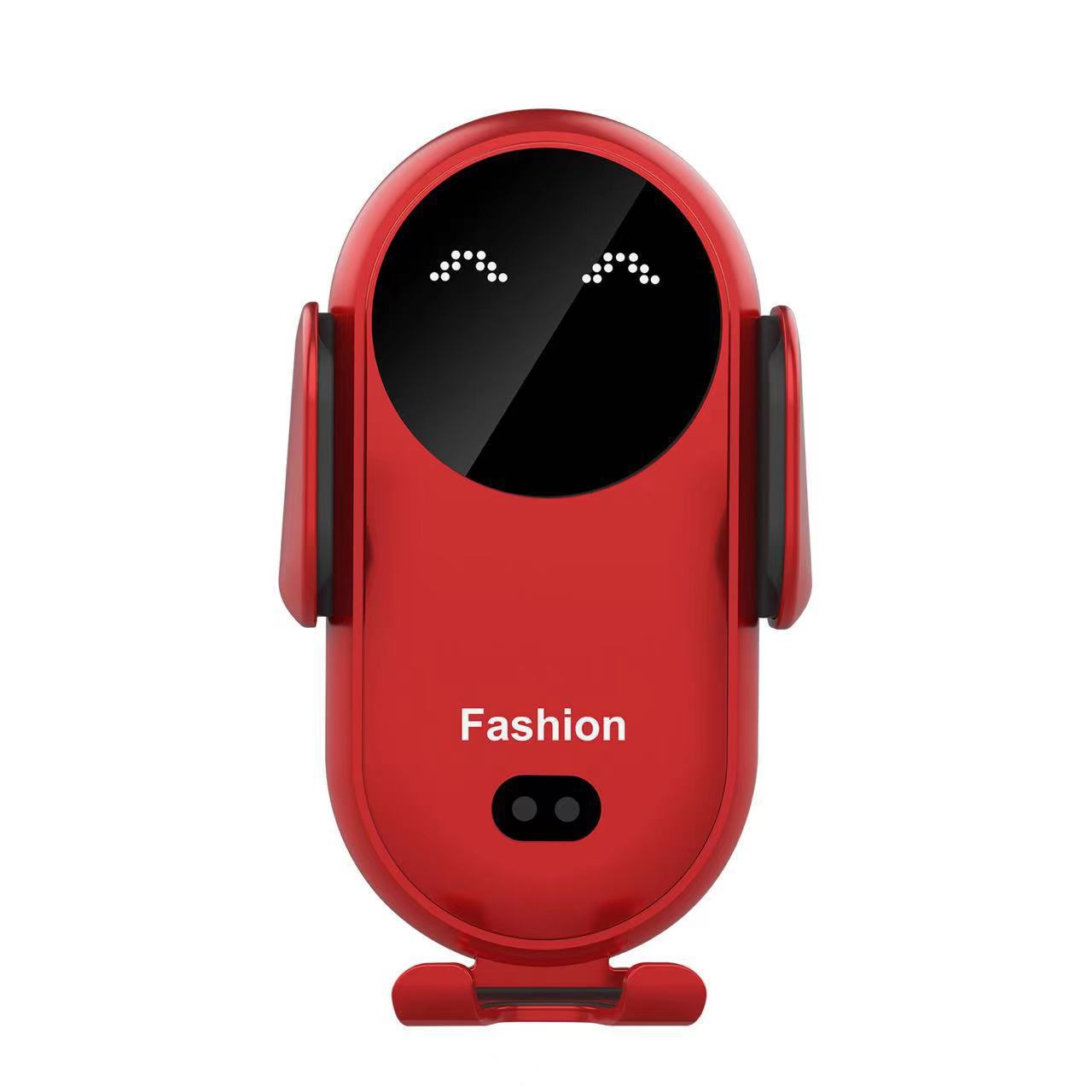 Nuevo S11 inducción infrarroja inteligente coche cargador inalámbrico 10W/15W carga rápida teléfono móvil con efecto de sonido