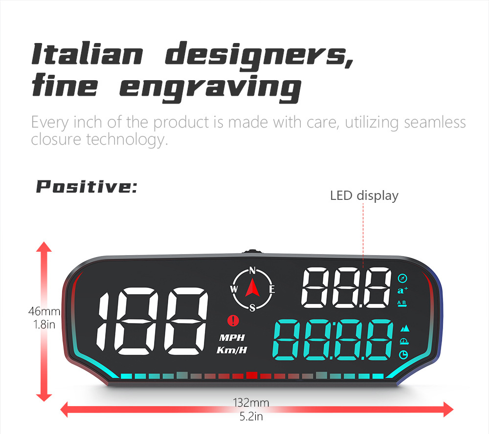 Car HUD Head-Up Display, Car-Specific GPS Tester, Multi-Function Display, Intelligent Dashboard, High-Definition
