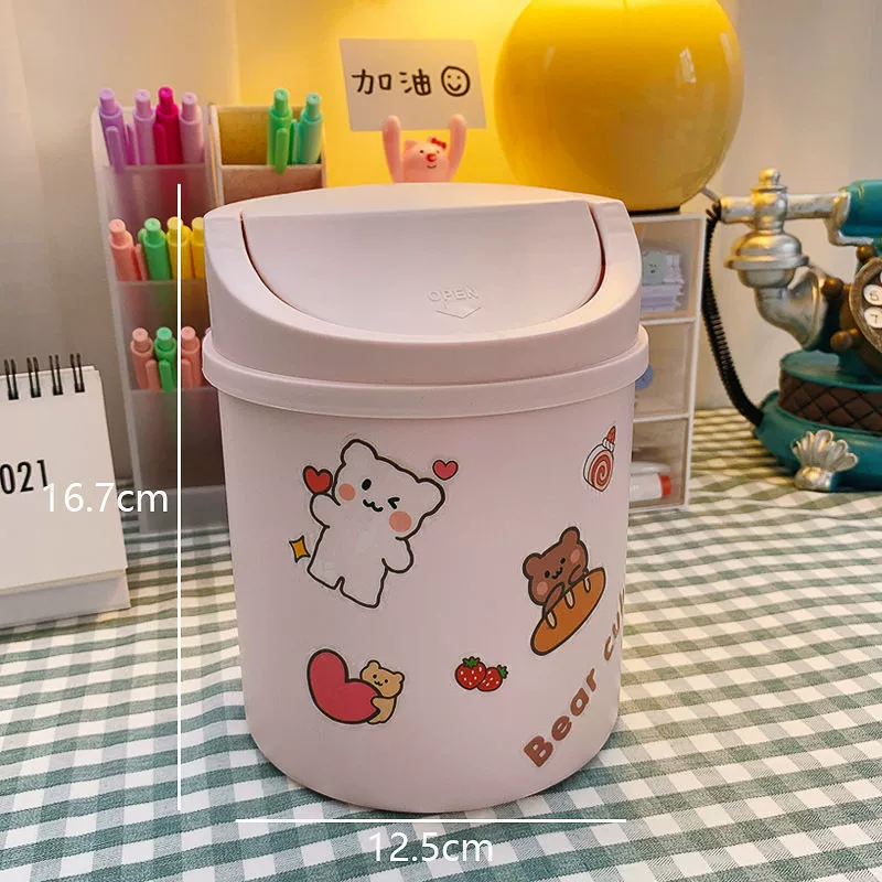 Cute small garbage can, storage box, internet celebrity, simple and elegant design