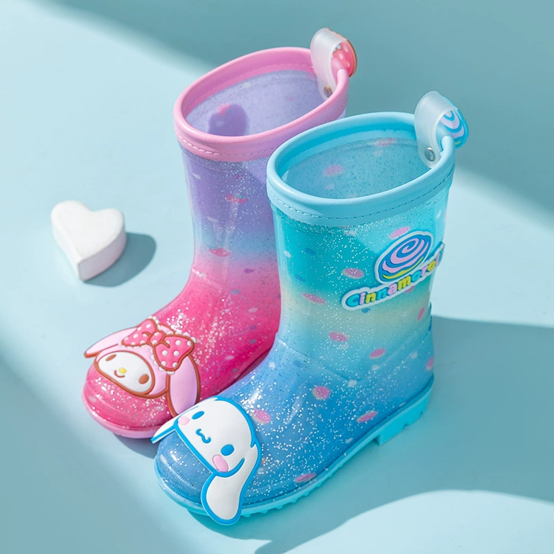 Детский дождевик с персонажами Sanrio, мультяшная обувь для раннего возраста, сапоги