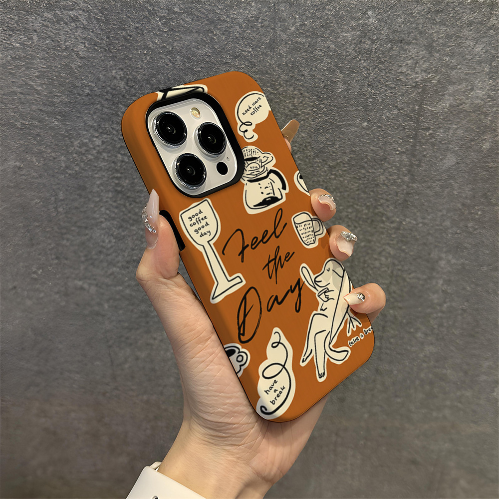 小红书爆款手机壳苹果17新款iphone16艺术手机套二合一韩国菲林壳