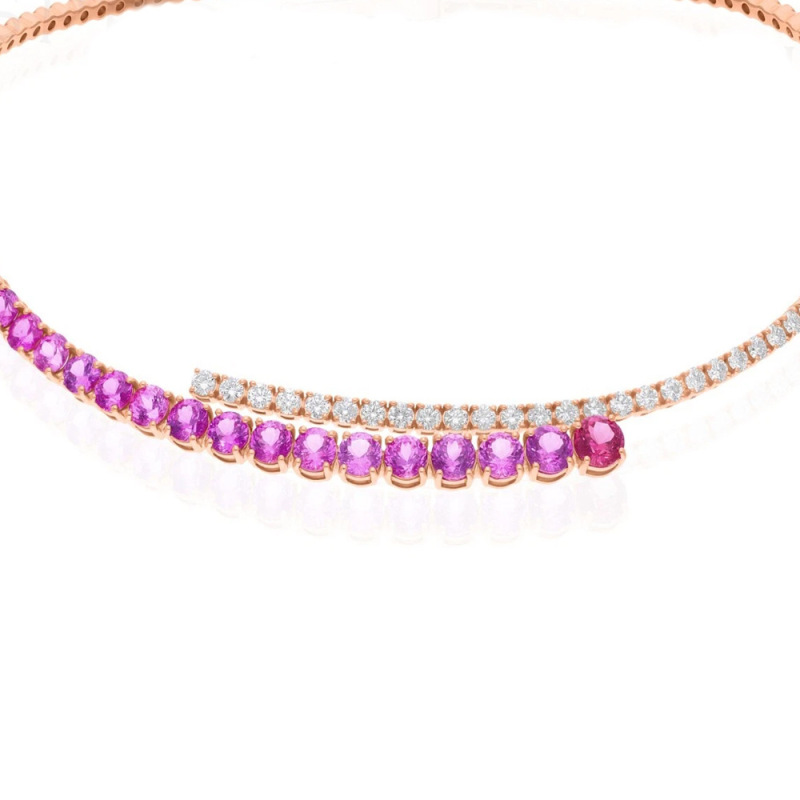 跨境新品满钻开口项圈欧美时尚高级感派对水钻锁骨链女necklace|undefined