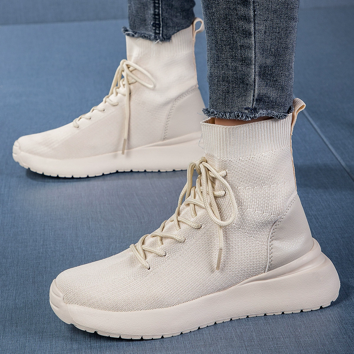 2025 большой размер трансграничные кроссовки с высокими носочными носками