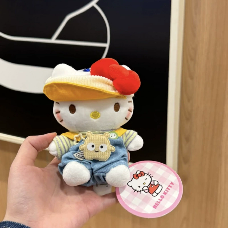 Sanrio, hello kitty, подлинная классическая мультяшная плюшевая кукла, сумка, упаковка, брелок