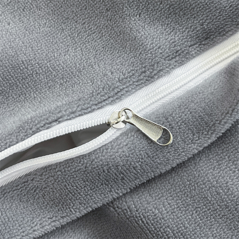 Invierno grueso terciopelo de leche traje de cuatro piezas terciopelo de coral simple color sólido bordado funda de edredón sábana ropa de cama de terciopelo de doble cara