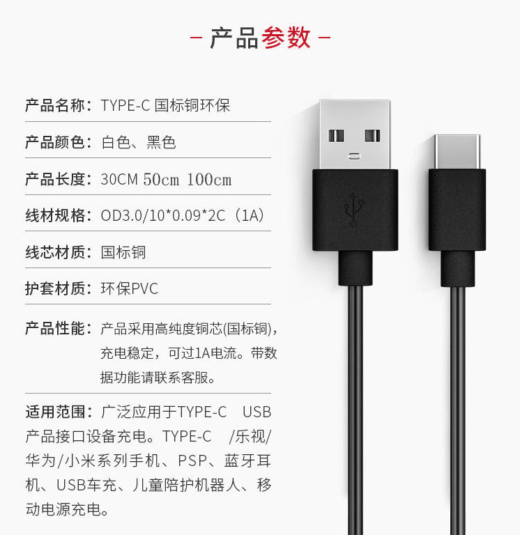 数据线2A适用于安卓华为type-c乐视USB数据线 蓝牙耳机手机充电线详情12