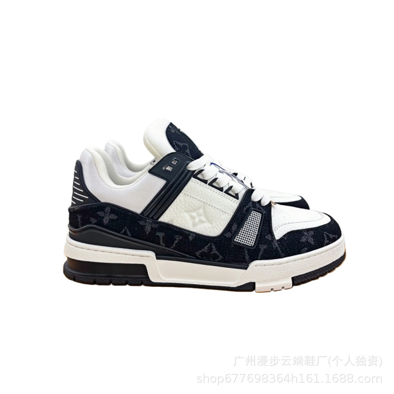 Pure Source Guangzhou Top Trainer, zapatos de skate para parejas, paquete completo de zapatos casuales de cuero para hombres y mujeres.