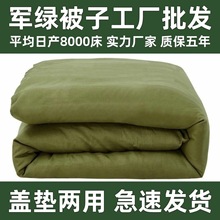 军绿色棉花被子冬被加厚保暖棉被单人学生被褥被芯春秋被棉絮垫被