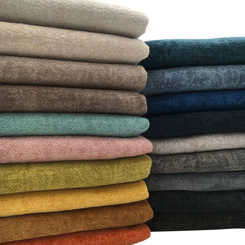 雪尼爾布料絲絨中式加厚色沙發套罩沙發巾靠枕靠包布料工廠批發