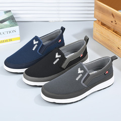 Old Beijing middle-aged men's casual slip-on shoes for men, durable spring and autumn fitness, construction site work shoes, canvas board shoes, trendy