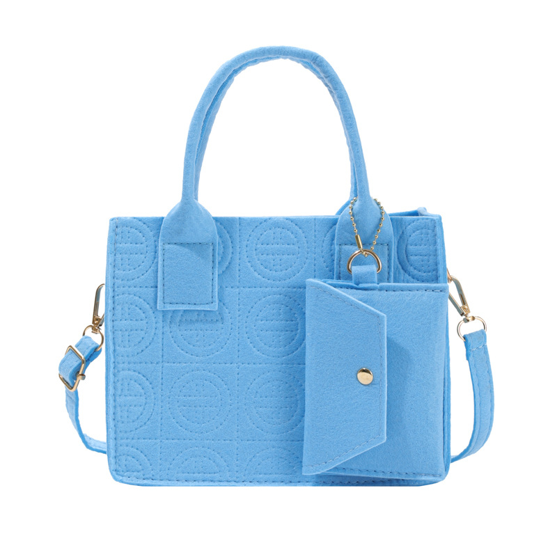 Nuevo este año popular en relieve de dos piezas bolsa de mensajero de moda Estilo occidental fresco bolso de color sólido 2023 Otoño e Invierno